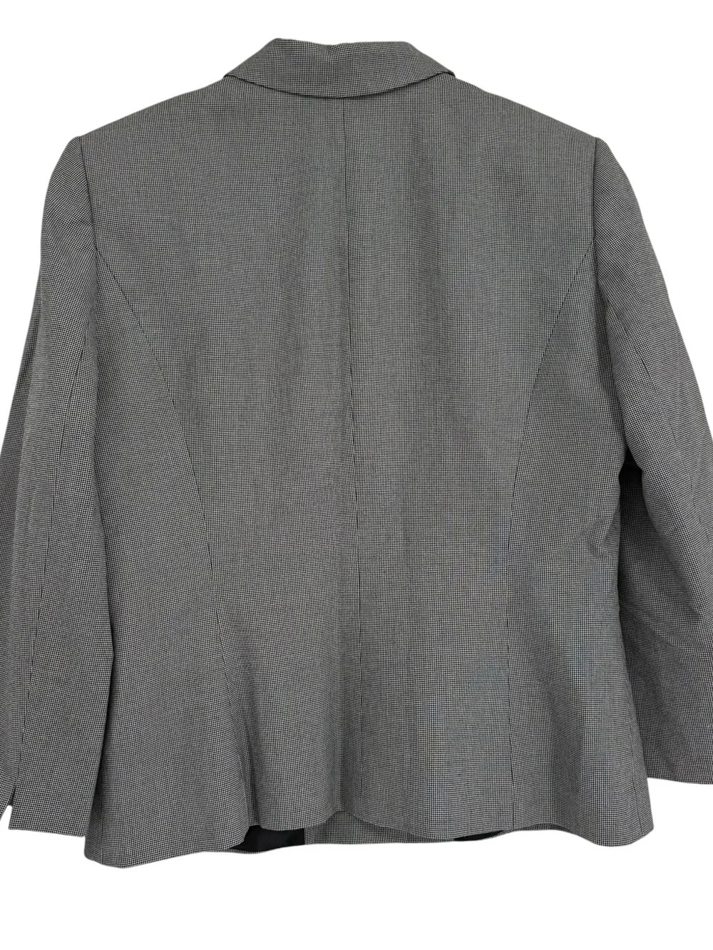 Tahari Blazer houndstooth Black White Women Size 10 Workwear 4-button Career. P